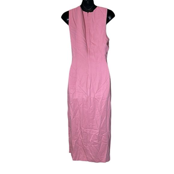 REISS imogen sleeveless ruched midi dress pink 4 event occasion party - Picture 7 of 10